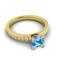 Classic Cushion Pave Asada Ring, 6mm