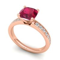 Classic Cushion Pave Asada Ring, 7mm