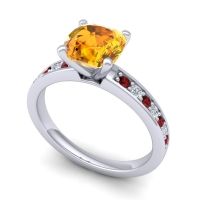 Classic Cushion Pave Asada Ring, 7mm