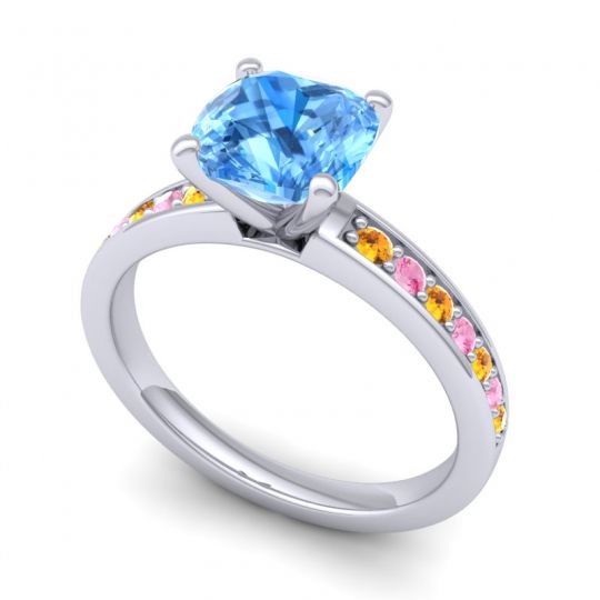Classic Cushion Pave Asada Ring, 7mm