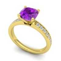 Classic Cushion Pave Asada Ring, 7mm