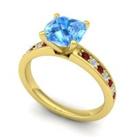 Classic Cushion Pave Asada Ring, 7mm