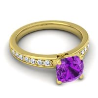 Classic Cushion Pave Asada Ring, 7mm