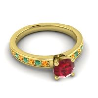 Classic Pave Asada Ring, 6mm