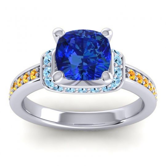 Halo Cushion Aksika Ring