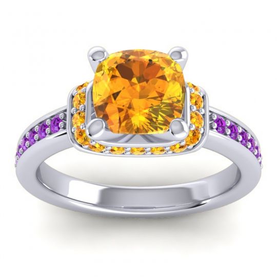 Halo Cushion Aksika Ring