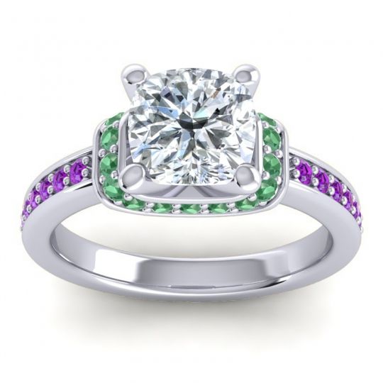 Halo Cushion Aksika Ring