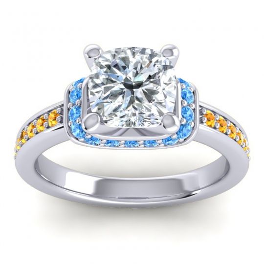 Halo Cushion Aksika Ring