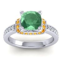 Halo Cushion Aksika Ring