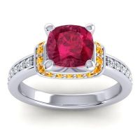 Halo Cushion Aksika Ring