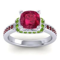 Halo Cushion Aksika Ring