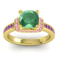 Halo Cushion Aksika Ring