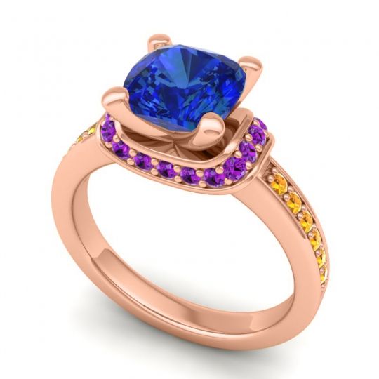 Halo Cushion Aksika Ring