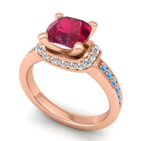 Halo Cushion Aksika Ring