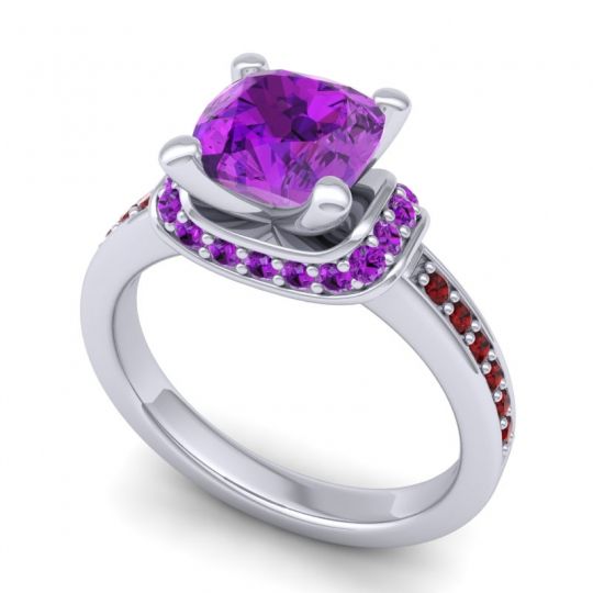 Halo Cushion Aksika Ring