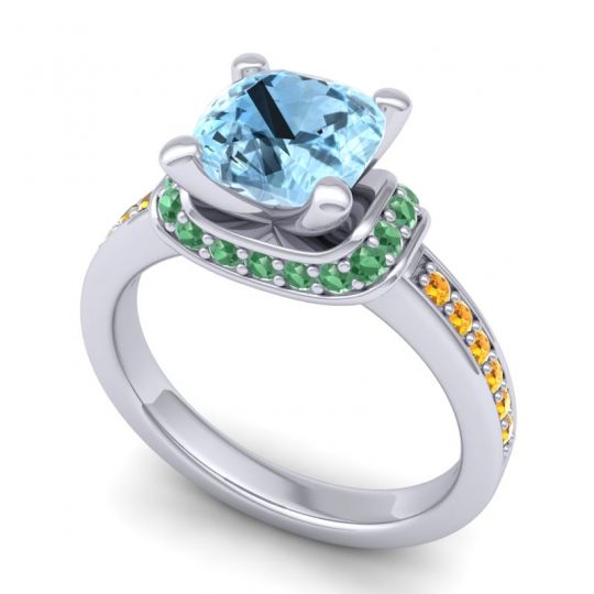 Halo Cushion Aksika Ring