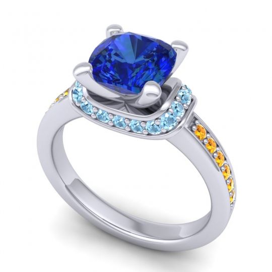 Halo Cushion Aksika Ring