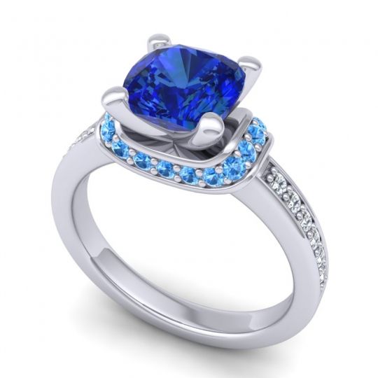 Halo Cushion Aksika Ring