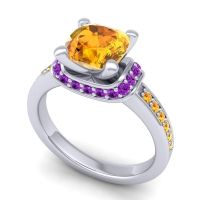 Halo Cushion Aksika Ring