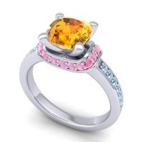 Halo Cushion Aksika Ring