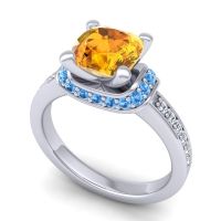 Halo Cushion Aksika Ring