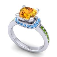 Halo Cushion Aksika Ring