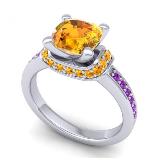 Halo Cushion Aksika Ring