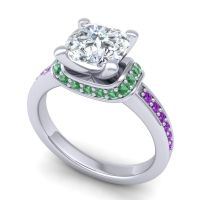 Halo Cushion Aksika Ring