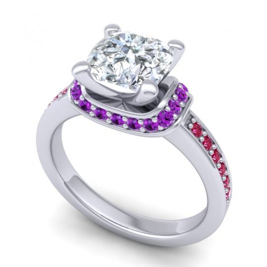 Halo Cushion Aksika Ring