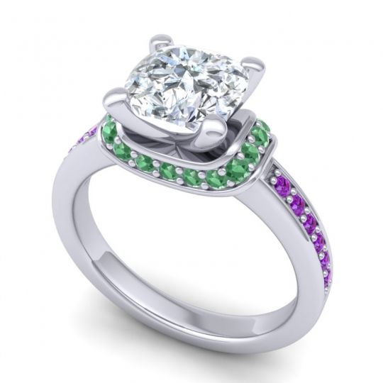 Halo Cushion Aksika Ring