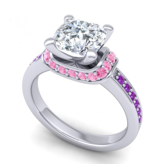 Halo Cushion Aksika Ring