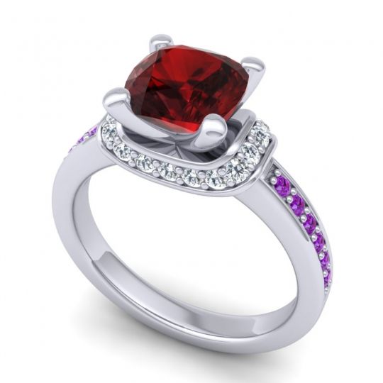 Halo Cushion Aksika Ring