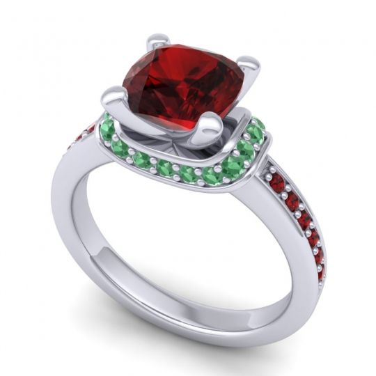 Halo Cushion Aksika Ring