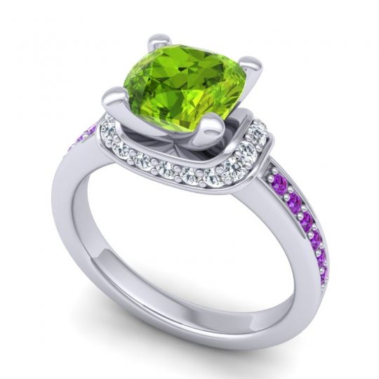 Halo Cushion Aksika Ring