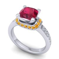 Halo Cushion Aksika Ring