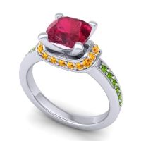 Halo Cushion Aksika Ring