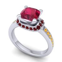 Halo Cushion Aksika Ring