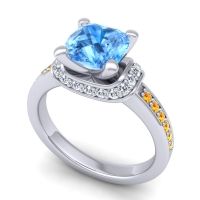 Halo Cushion Aksika Ring