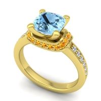 Halo Cushion Aksika Ring