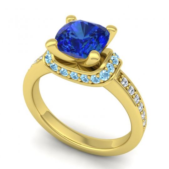 Halo Cushion Aksika Ring