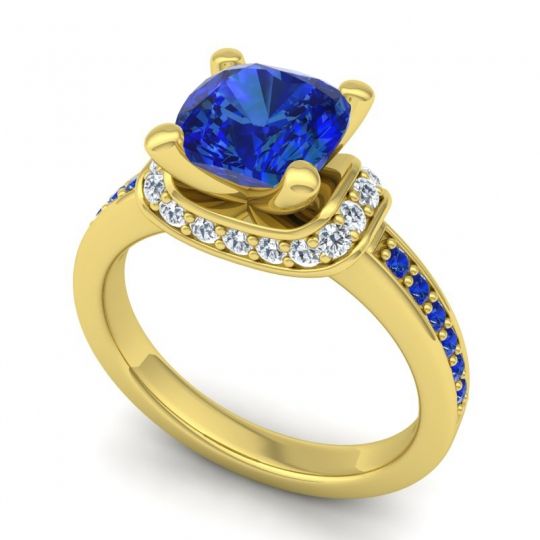 Halo Cushion Aksika Ring