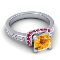 Halo Cushion Aksika Ring