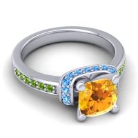 Halo Cushion Aksika Ring