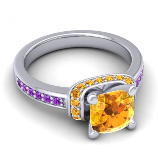 Halo Cushion Aksika Ring