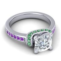 Halo Cushion Aksika Ring