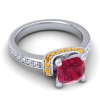 Halo Cushion Aksika Ring