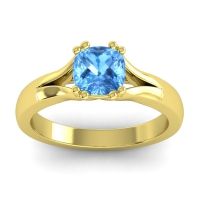 Cathedral Cushion Solitaire Niza Ring