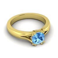 Cathedral Cushion Solitaire Niza Ring