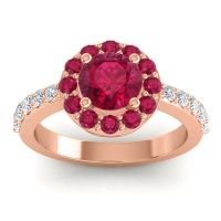 Halo Pave Zarava Ring