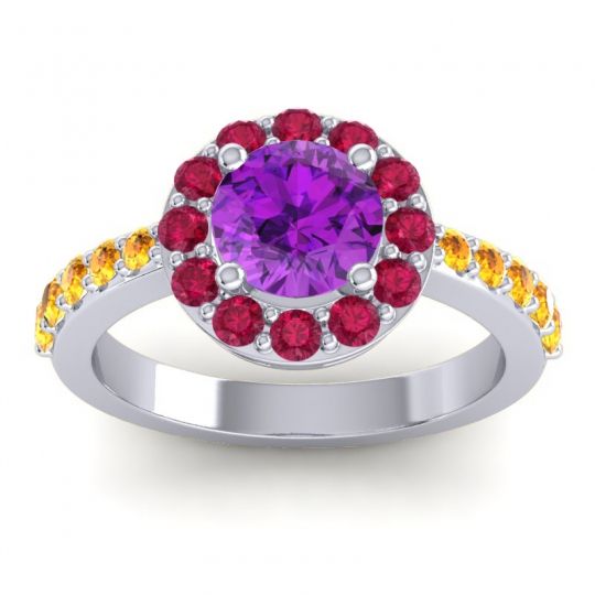 Halo Pave Zarava Ring